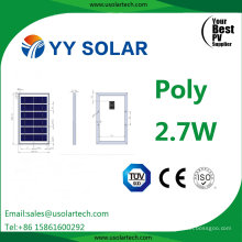 Módulo solar policristalino de alta calidad 2.7W / 3W